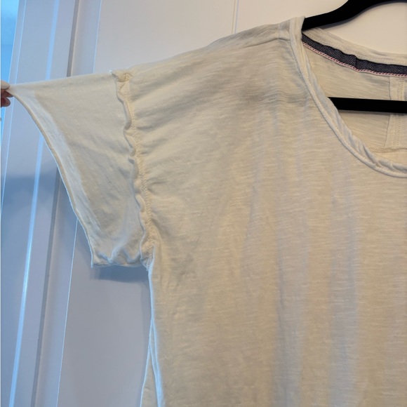 Anthropologie- PILCRO Cream Short Sleeve Top - Picture 3 of 4